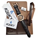 Aquacy Bronze CuSn8 Series Automatic Men's 200m Watch 44mm Black/Brown Dial