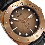 Aquacy Bronze CuSn8 Series Automatic Men's 200m Watch 44mm Black/Brown Dial