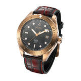 Marble Dial Watch Frontal Slight Angle View Picture