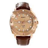 Aquacy Bronze CuSn8 Series Automatic Men's 200m Watch 44mm Bronze Dial Brown Strap