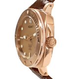 Aquacy Bronze CuSn8 Series Automatic Men's 200m Watch 44mm Bronze Dial Brown Strap