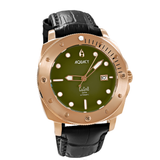 Aquacy Bronze CuSn8 Series Automatic Men's 200m Watch 44mm Olive Drab Green Dial