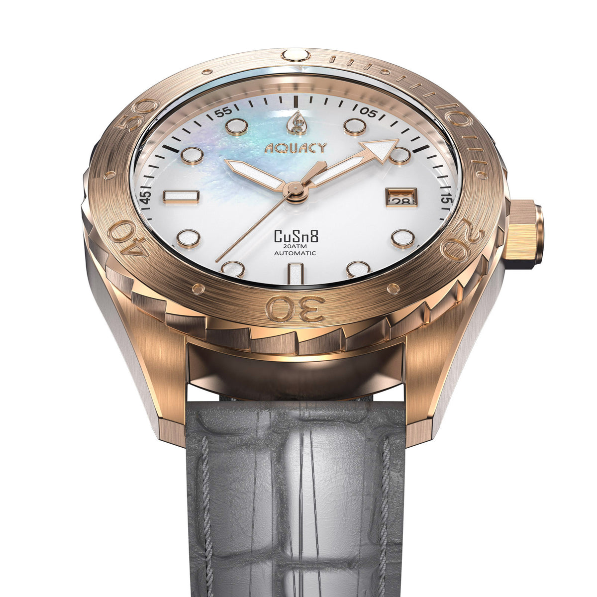 Buy Aquacy Bronze CuSn8 Mother Of Pearl Watch Men's Automatic with