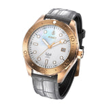 Mother Of Pearl Watch Frontal Slight Angle View Picture