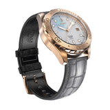 Mother Of Pearl Watch With Gray Strap View Picture