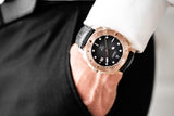 Aquacy Bronze CuSn8 Series Automatic Men's 200m Watch 44mm Black/Gray Dial