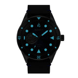 Aquacy Automatic Vintage Black and Blue Dial Watch Luminous