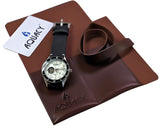 Aquacy Automatic White Mother of Pearl Dial Watch With Packaging