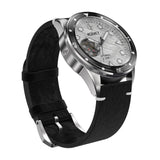 Aquacy Automatic White Mother of Pearl Dial Watch Front Picture Slight Right Slant View