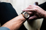 Aquacy Bronze CuSn8 Series Automatic Men's 200m Watch 44mm Black/Brown Dial