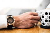 Aquacy Bronze CuSn8 Series Automatic Men's 200m Watch 44mm Black/Brown Dial