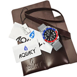 Aquacy Seiko Movement Watch Red And Blue With Packaging