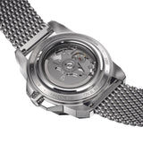 Aquacy Mesh Bracelet Watch Blue And Black Caseback