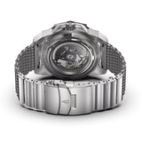 Aquacy Mesh Bracelet Watch Blue And Black Caseback and Bracelet