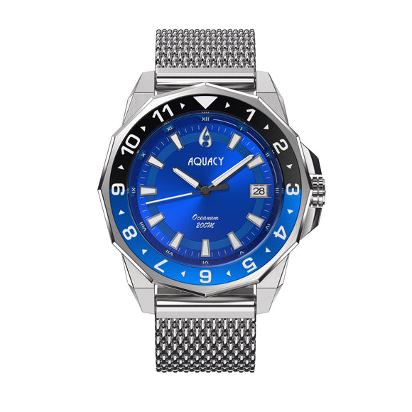 Aquacy Hei Matau Oceanum Men's Automatic 200M Blue Dial Dive Watch