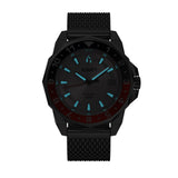 Aquacy Seiko Movement Watch Red And Black Luminous