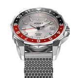 Aquacy Seiko Movement Watch Red And Black Frontal View Picture