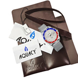 Aquacy Mesh Bracelet Watch Red Blue And Silver With Packaging