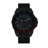 Aquacy Mesh Bracelet Watch Red Blue And Silver Luminous