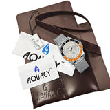 Aquacy Seiko Movement Watch Orange And Black With Packaging