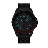 Aquacy Seiko Movement Watch Orange And Black Luminous