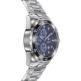 Aquacy Automatic Chronograph Watch Navy Blue Side View