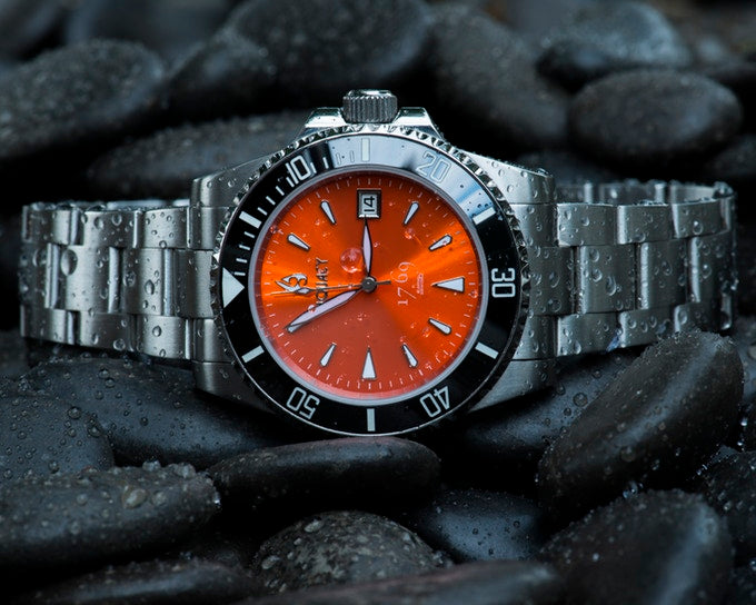 Aquacy Automatic ETA 2824-2 Swiss Sunburst Orange