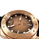 Aquacy Bronze CuSn8 Series Automatic Men's 200m Watch 44mm Black/Brown Dial