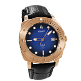 Aquacy Bronze CuSn8 Series Automatic Men's 200m Watch 44mm Black/Blue Dial