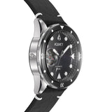 Aquacy Automatic Black Mother of Pearl Dial Watch Side View