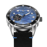 Aquacy Automatic Blue Mother of Pearl Dial Watch Frontal View Picture