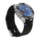 Aquacy Automatic Blue Mother of Pearl Dial Watch Front Picture Slight Right Slant View