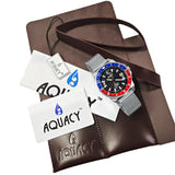 Aquacy Seiko Movement Watch Red And Blue With Packaging 