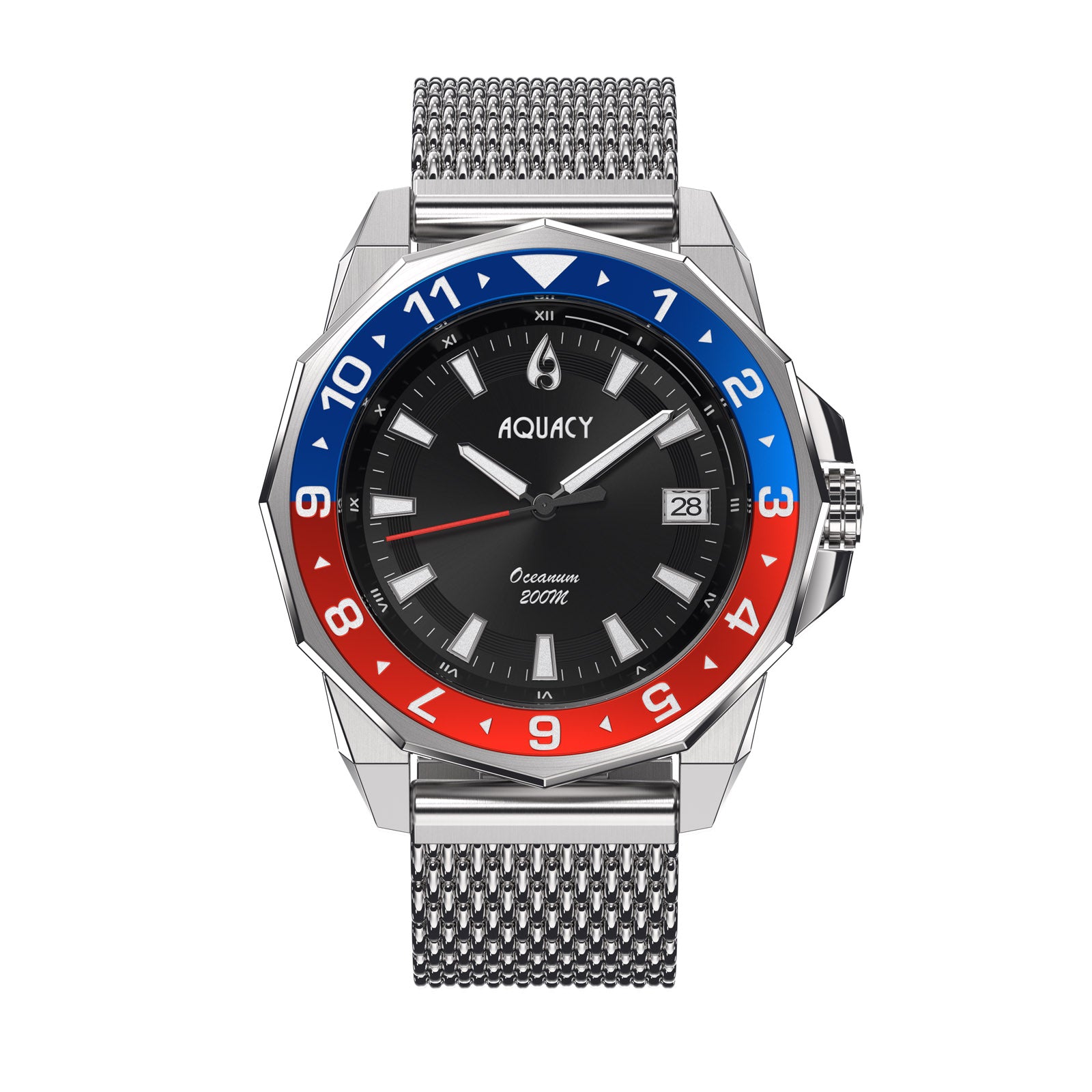 アクア　haat Aquacy Japan Automatic SII NH35 With 24 Jewels ON.BK.BL.RD