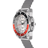Aquacy Seiko Movement Watch Red And Black Side View Crown