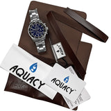 Aquacy Automatic Chronograph Watch Navy Blue With Packaging