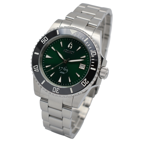 Aquacy Automatic ETA 2824-2 Swiss 1769.GR.B.S.ET Green Sunburst